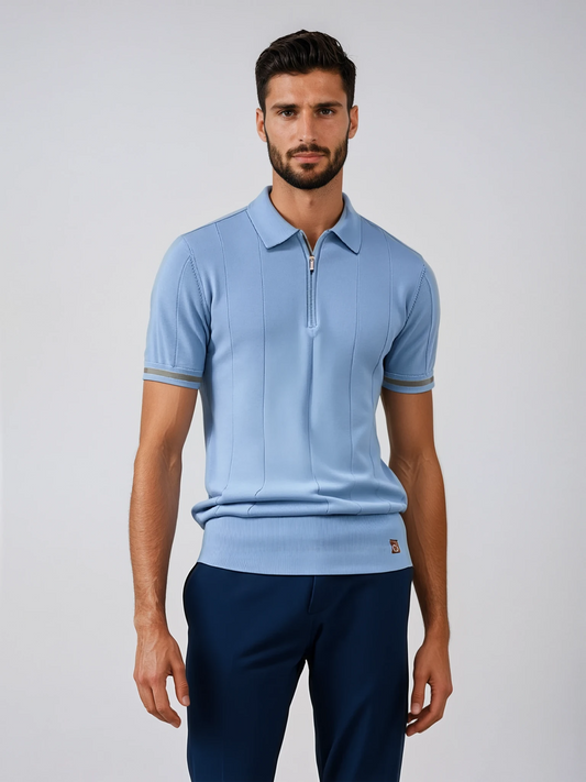 Stijlvolle Heren Zomer Polo met Textuur