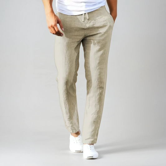 Comfortabele zomer broek van linnen voor heren